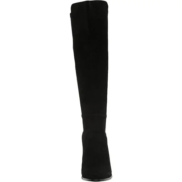 L'Amour Des Pieds Preeya Women 8 Black Block Heel Knee High Riding Boots ZPO3421
